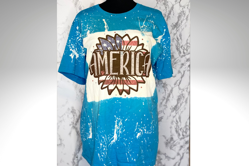 America Bleach Style T-Shirt