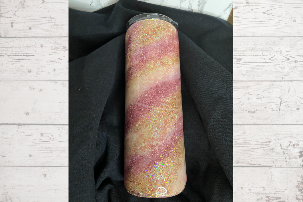PINK AND GOLD MILKYWAY 20 oz Skinny Tumbler